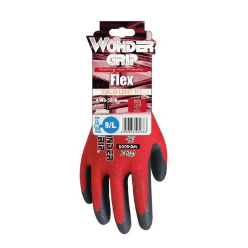 Guanti da lavoro flex universali modello wg-500r colore rosso *** misura extralarge - xl, confezione 1