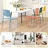 Set di Sedie da Pranzo da 4 Pezzi, Sedie Laterali senza Bracci con Schienale Ergonomico e Seduta Ampia, Sedie da Cucina Accumulabili per Casa e Ufficio, Portata 160 kg (Colorato)