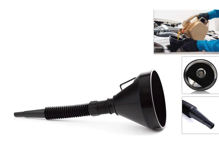 Imbuto Multiuso in Plastica Nero con Prolunga 14 cm