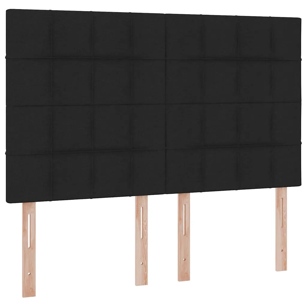 Letto con contenitore e materasso Nero 140 x 190 cm Poliestere