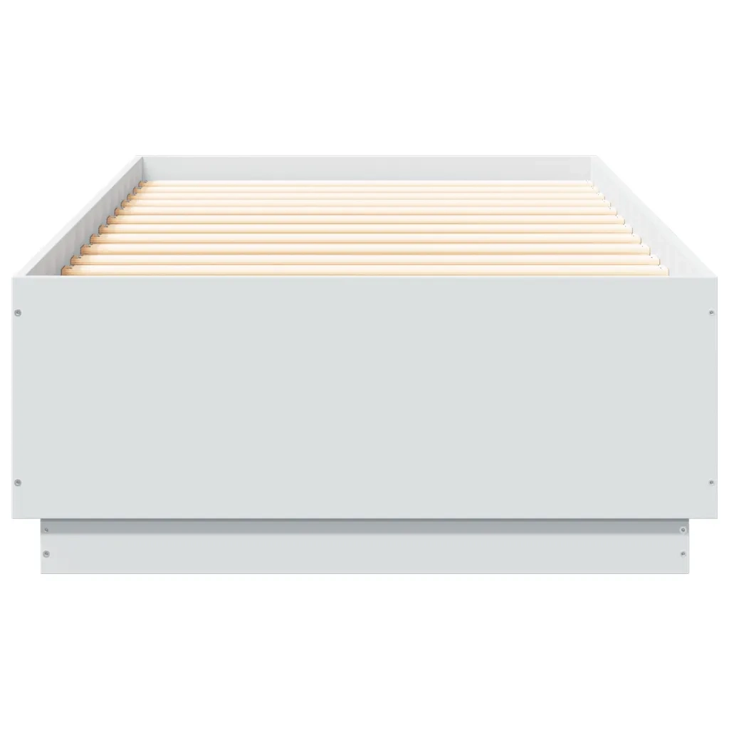 Giroletto con Luci LED-Struttura Letto Bianco 90x200 cm in Legno Multistrato 958397