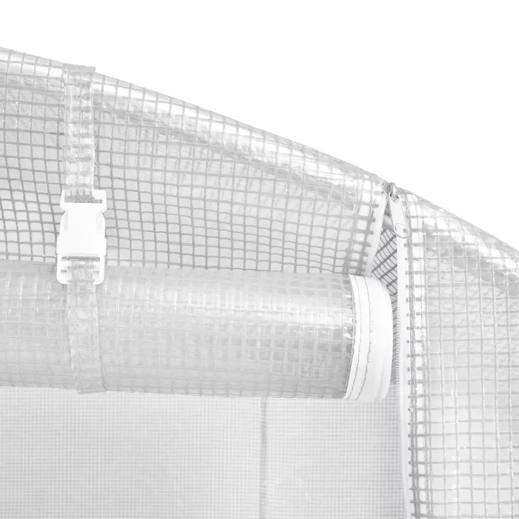 Serra con Telaio in Acciaio Bianco 16 m² 8x2x2 m 3188030
