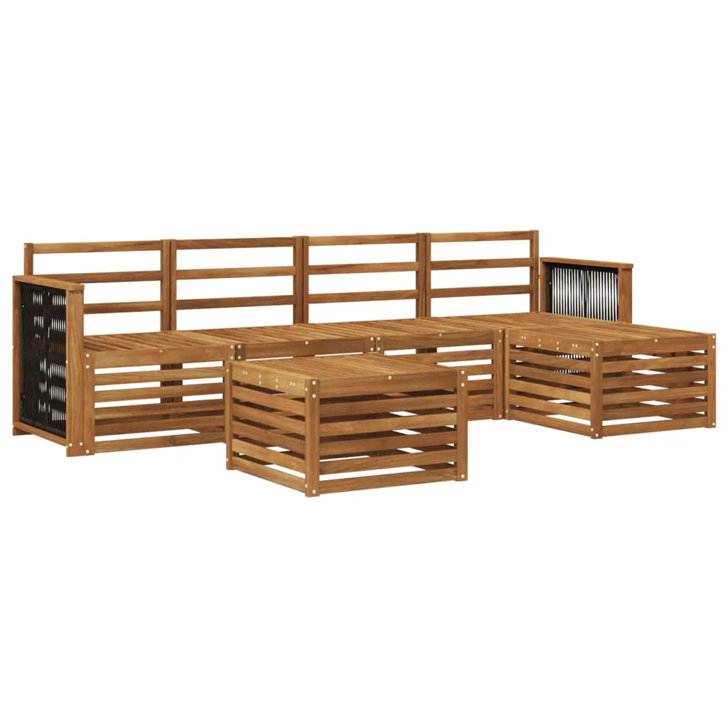 Set di divani da esterno 6 pz Naturale 3384260