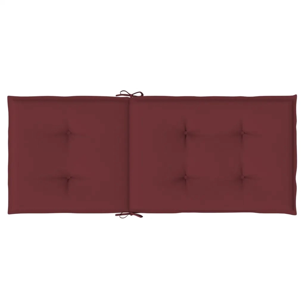 Cuscini Sedia Schiena Alta 2 Rosso Vino Mélange 120x50x4 cm 4002441