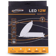 Trade Shop - Pannello Led Slim 12w Incasso Rotondo In Pvc Luce Caldo Naturale Freddo P155at - -bianco Caldo      -