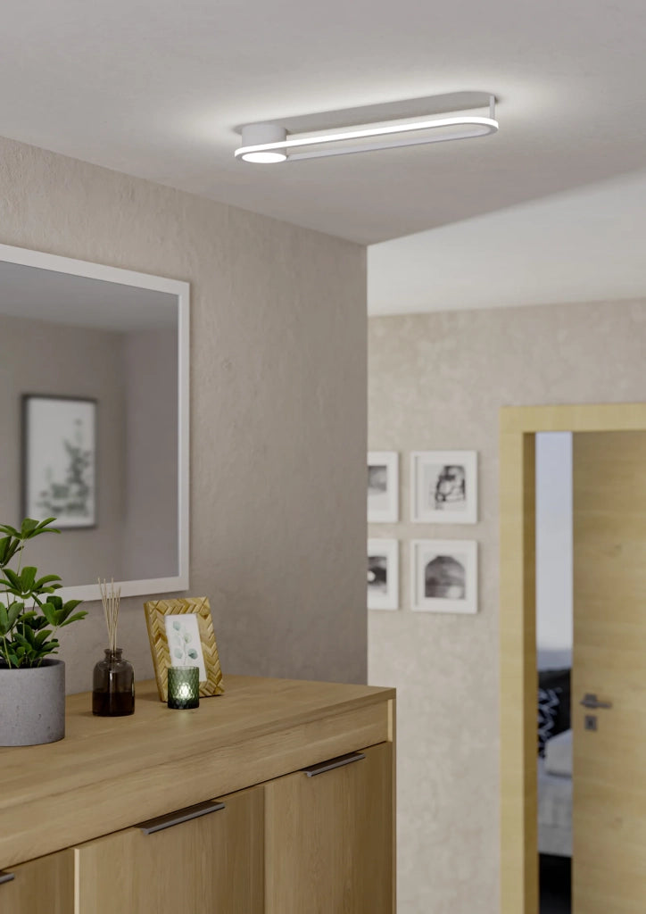 Plafoniera Moderna Collecorvino Alluminio Bianco Plastica Led 24W 2400Lm Ip20
