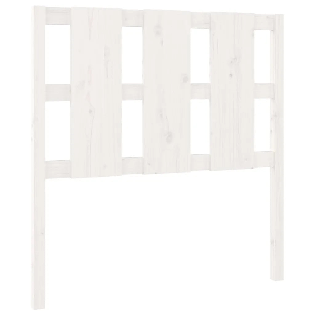 Testiera per Letto-Testata-Testiera Decorativa Bianca 95,5x4x100 cm Legno Massello di Pino 721964