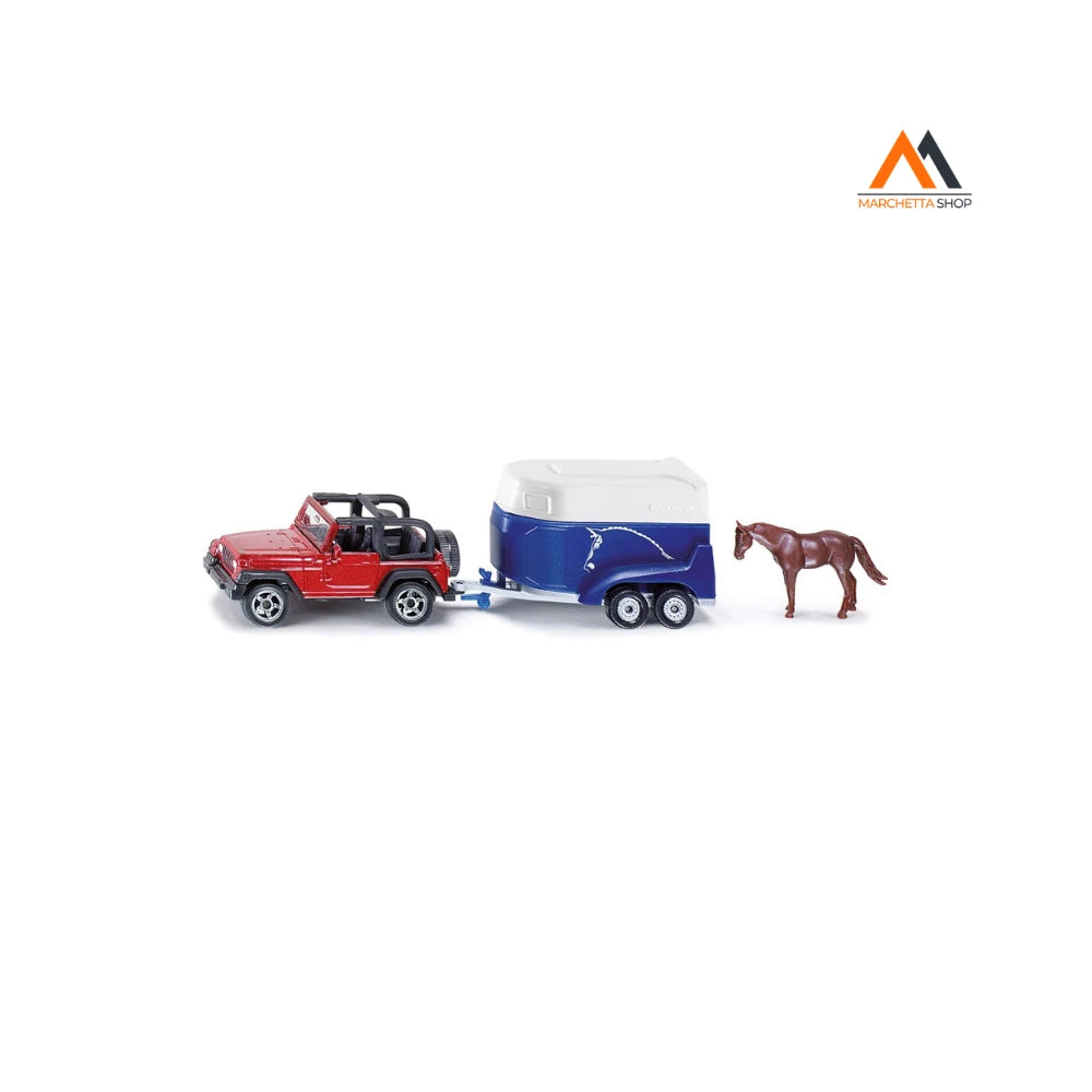 Jeep con rimorchio per cavalli