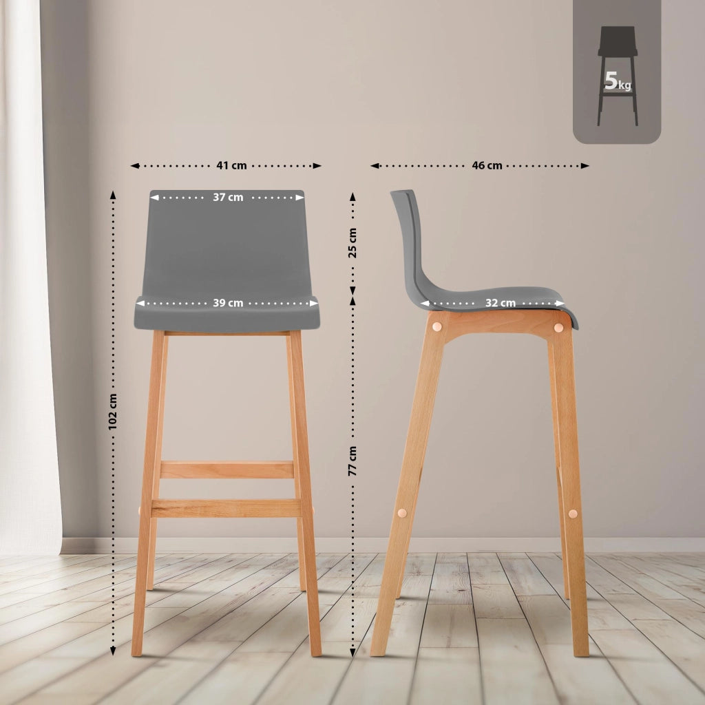 Set di 2 sgabelli da bar Hoover Natura 4
