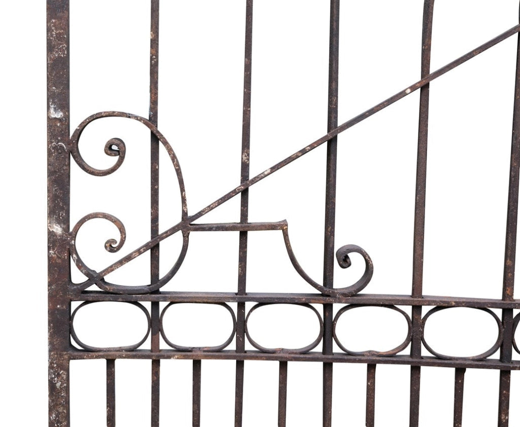 Biscottini CANCELLO IN FERRO PIENO FINITURA ANTICATA L410xPR10xH298 CM. interamente