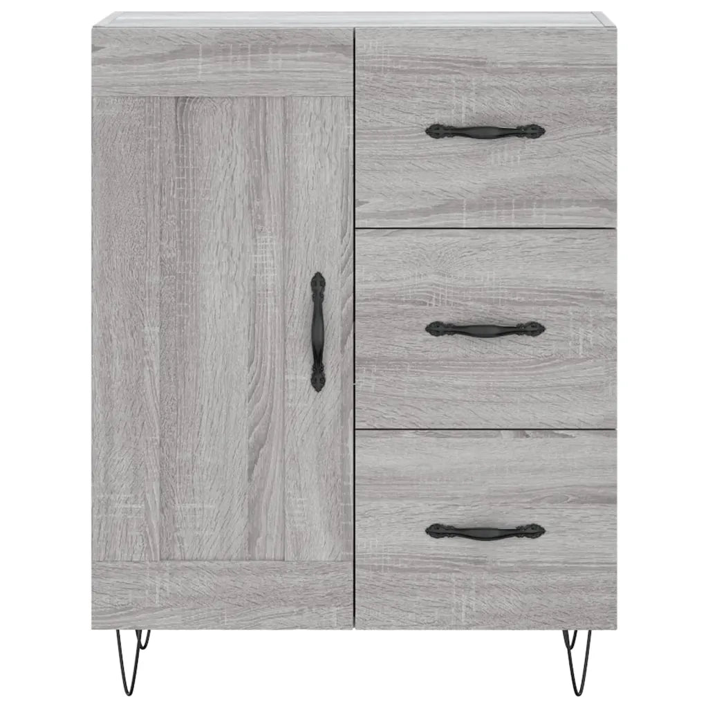 Credenza Grigio Sonoma 69,5x34x180 cm in Legno Multistrato 3200039