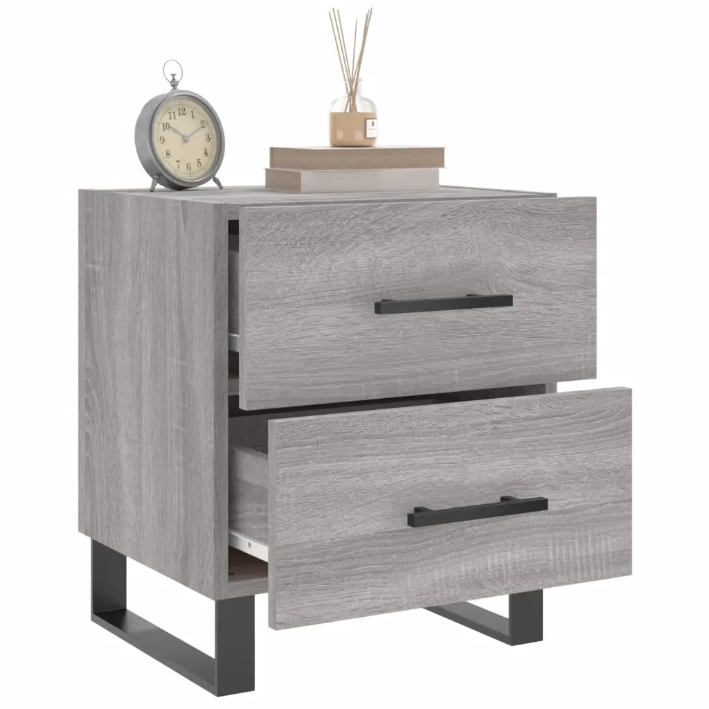 Comodino Grigio Sonoma 40x35x47,5 cm in Legno Multistrato 827368