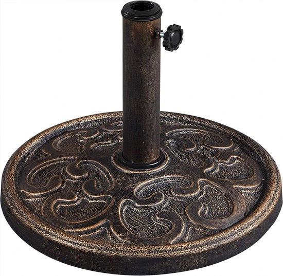 Parasol Supporto in Bronzo Standard per Ombrelli - supporto per ombrelli per Terrazza, Balcone, Giardino (38/48 mm Manico)