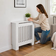 MDF Radiator Cover, White, 78 Cm
