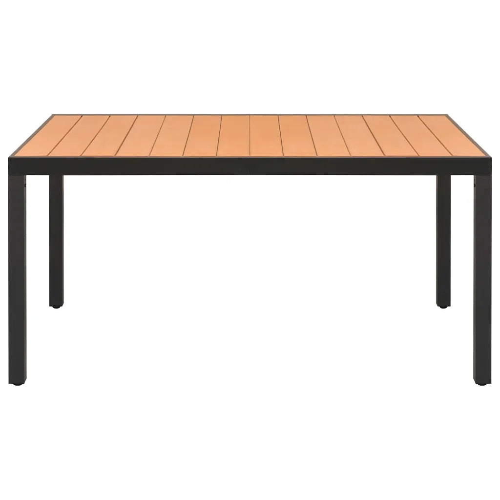 Set da Pranzo da Giardino 7 pz Nero e Marrone 3060055