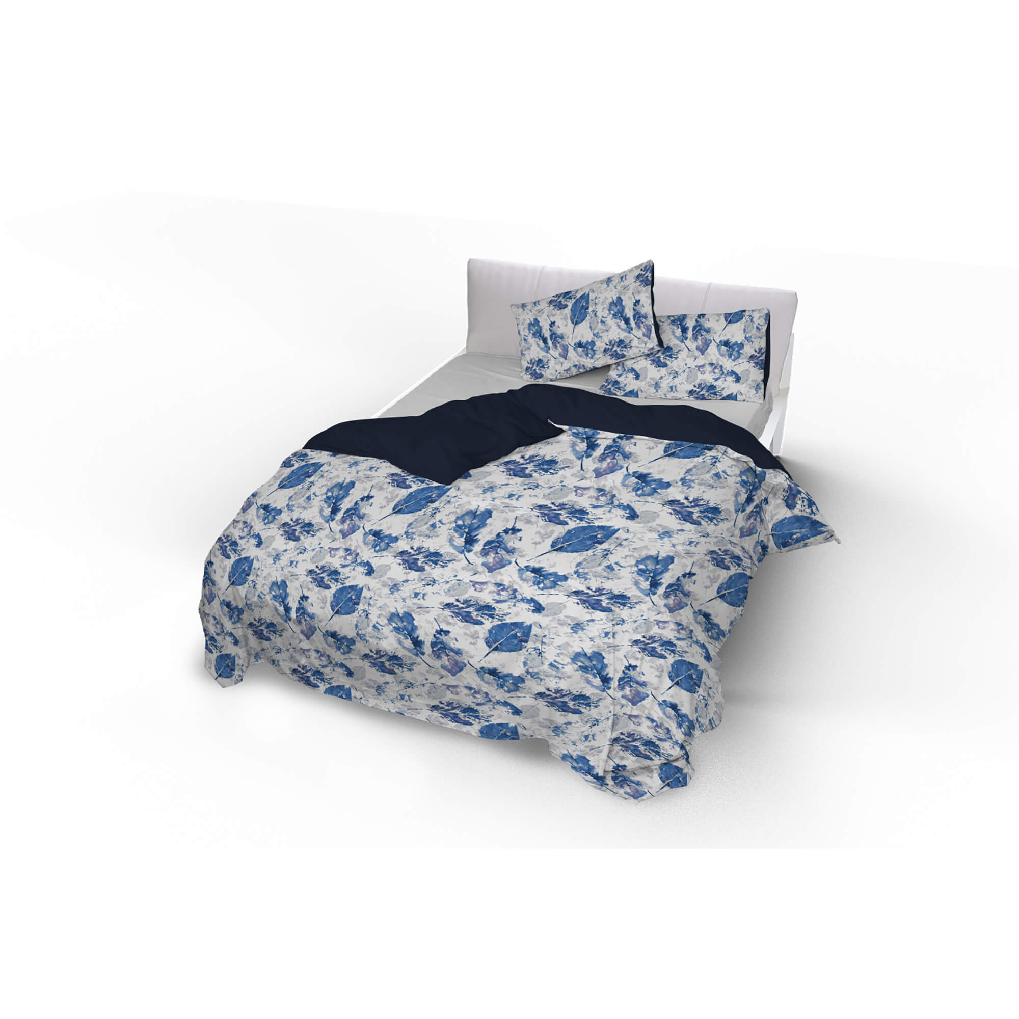 Copripiumino Singolo Double Face con Federe Stampato Foglie