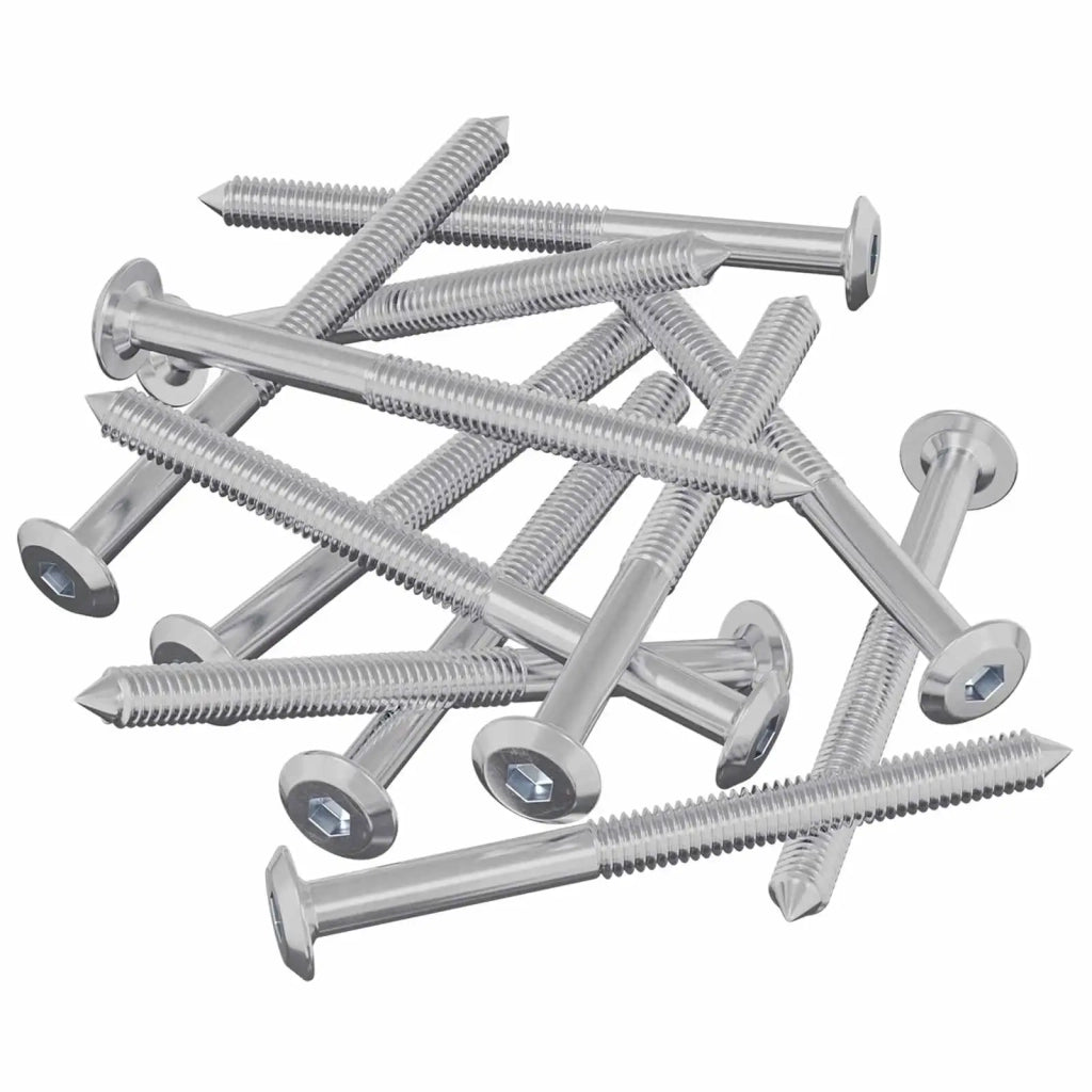 Viti per mobili 1200 pcs Argento Acciaio
