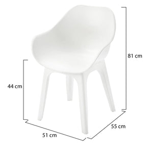 Wesconnett, Sedia da Esterno una Sedia Made in Italy, Bianco