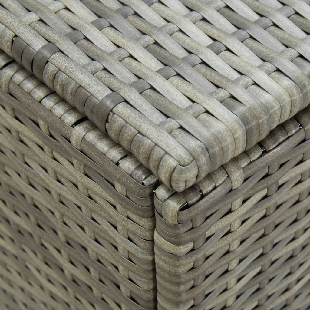 Contenitore da giardino/box in resina intrecciata 180 x 90 x 75 cm grigio 02_0013119