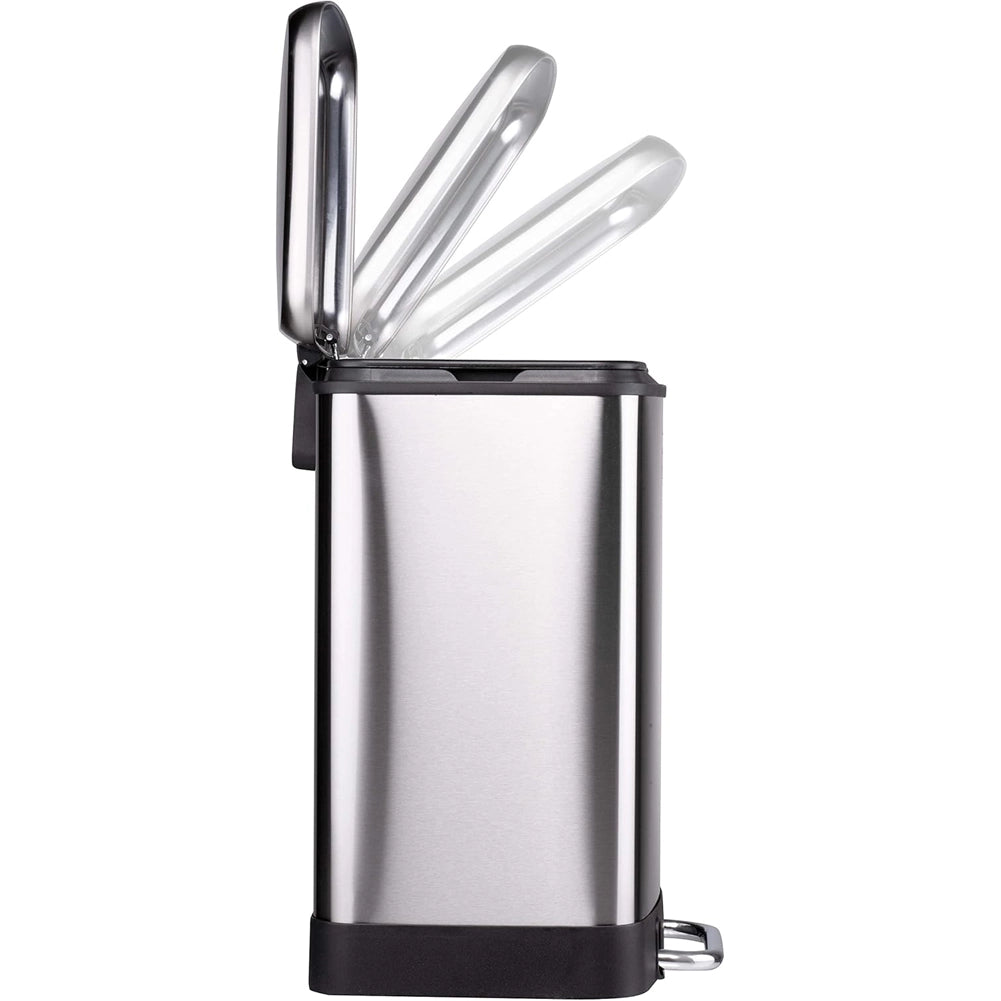 Dirt Devil Pattumiera Doppia 2x12 l Acciaio Inossidabile Antiodore 37x34.4x50cm