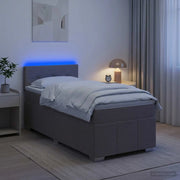Letto box spring con materasso Tortora 100 x 200 cm Tessuto 3452611