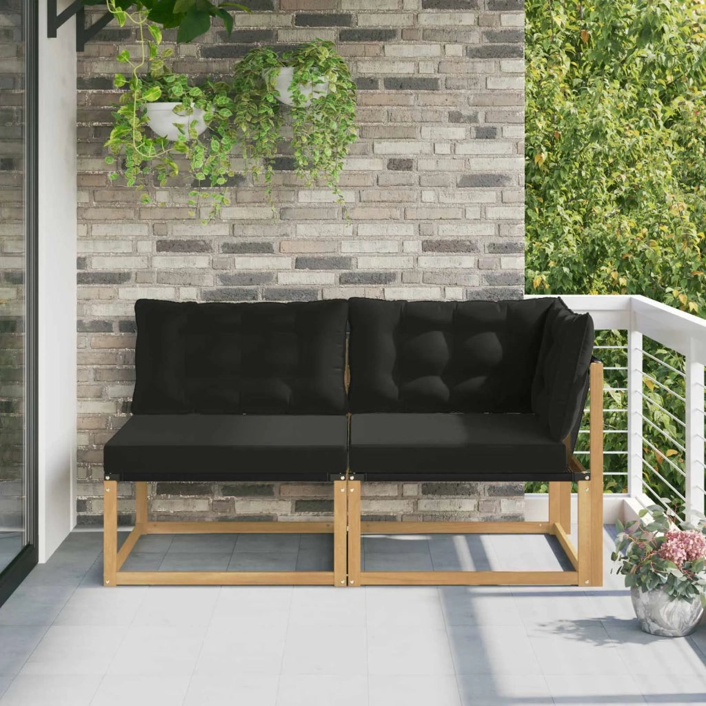 Salotto da Giardino-Divano componibile Sezionale con cuscino Bianco 162,5 x 83 x 73 cm 964883