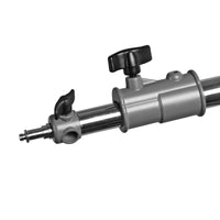 Supporto a parete per illuminazione fotografica 120-215 cm, 1200 x 250 x 80 mm, max 4 kg, con Spigot, per faretti luci flash studio fotografico