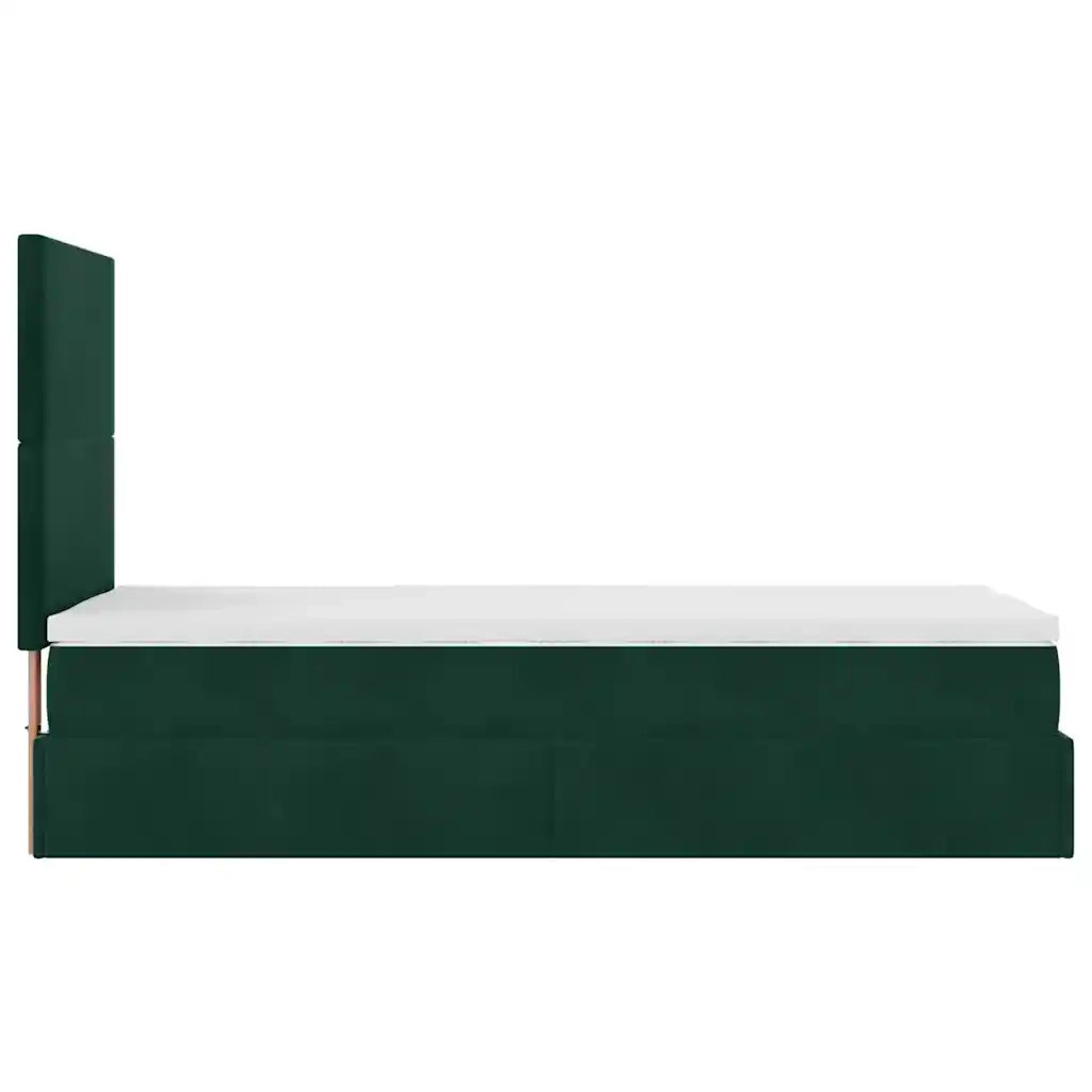 Struttura Letto Pouf con Materassi 100x200 cm Velluto 3313382