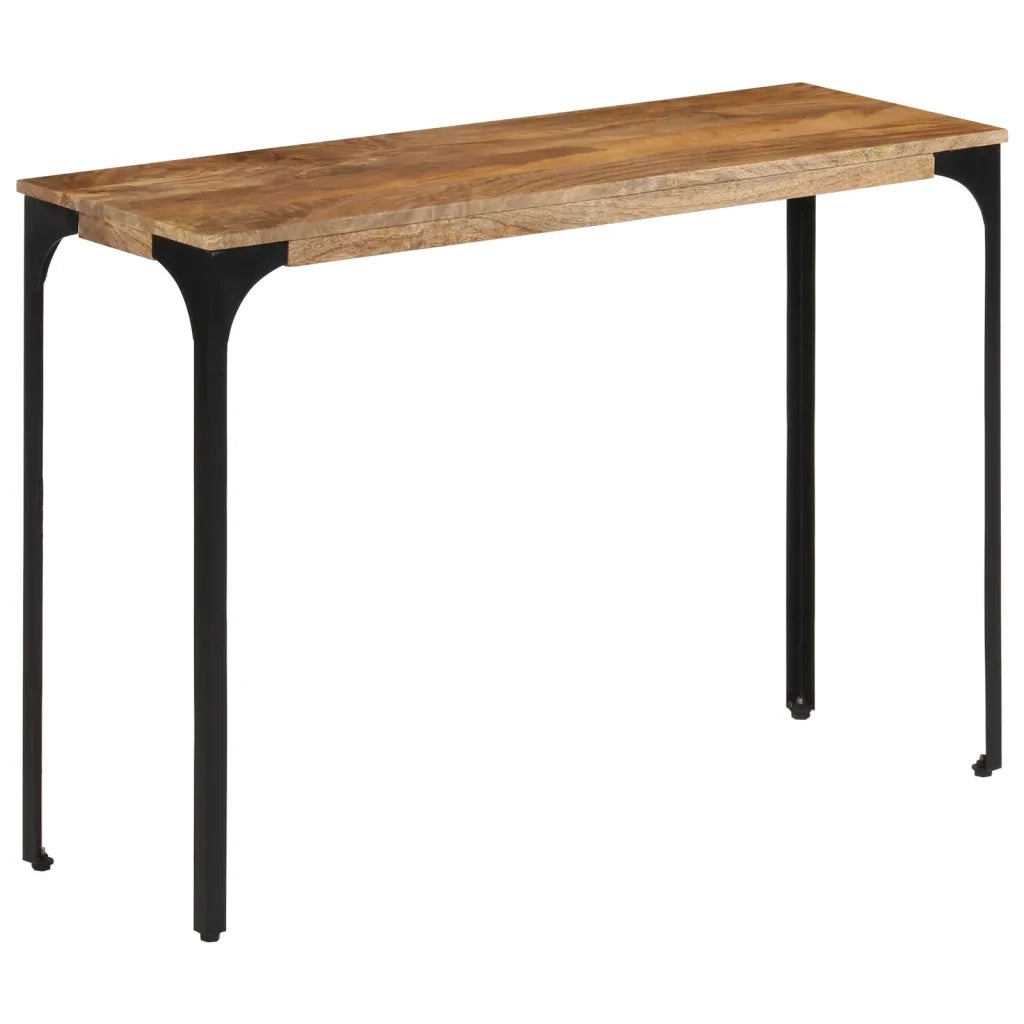 Tavolo Consolle Marrone 110x35x76 cm Massello Mango e Ferro 374901