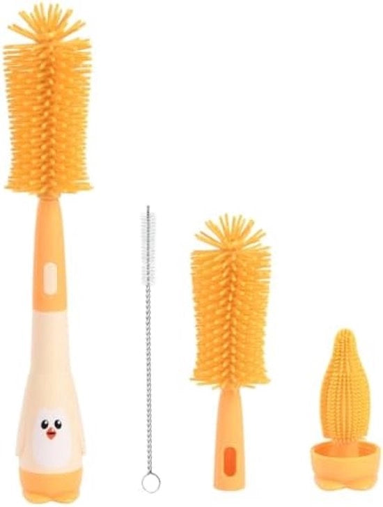 Borsetta per biberon 3 in 1, spazzola per pulizia biberon e pompa, spazzola per pulizia biberon in silicone - Tutto in uno