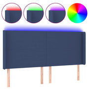 Testiera | Testata a LED Blu 163x16x118/128 cm in Tessuto