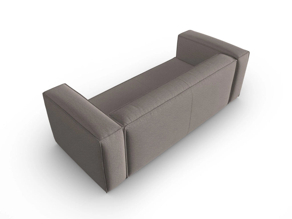 Cosmopolitan Design - Divano "Mackay" 3 posti in velluto strutturato cappuccino 