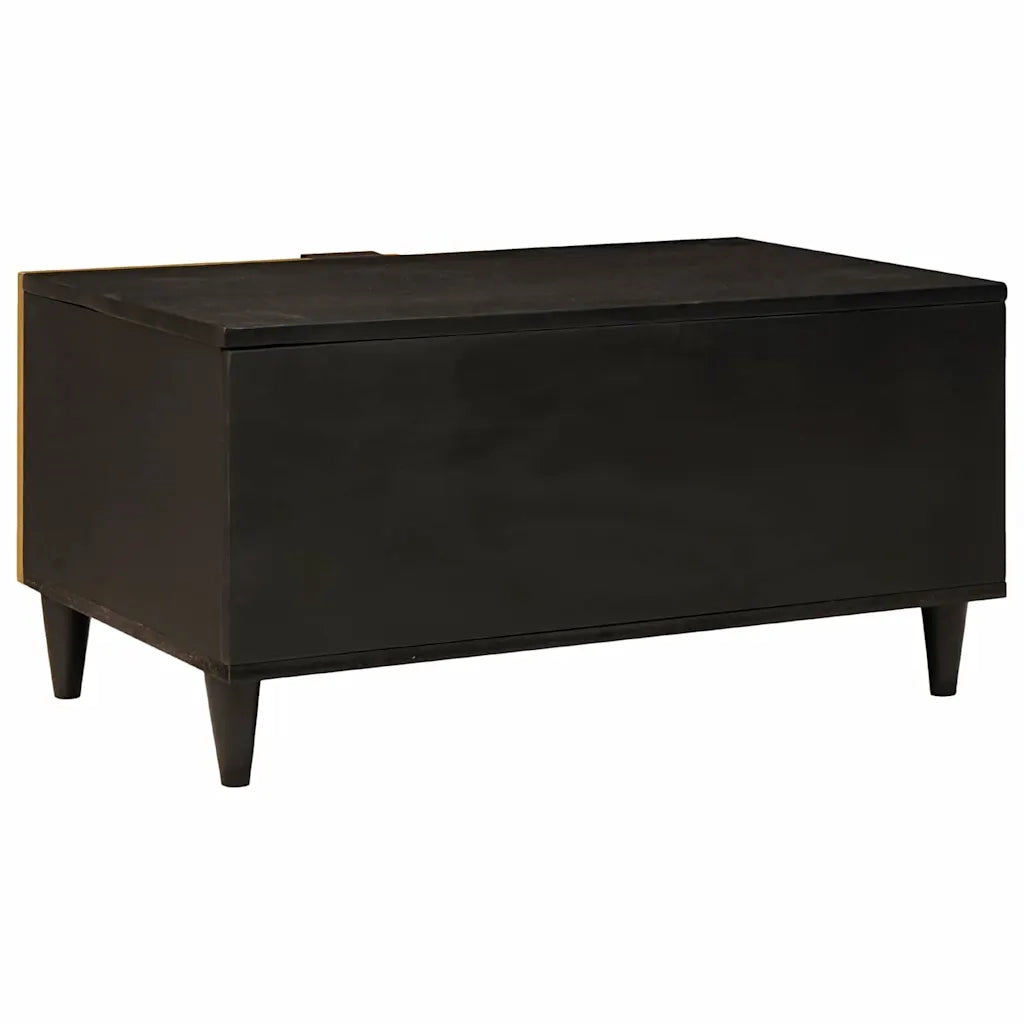 vidaXL Tavolino da salotto Nero e Oro 80 x 50 x 40 cm