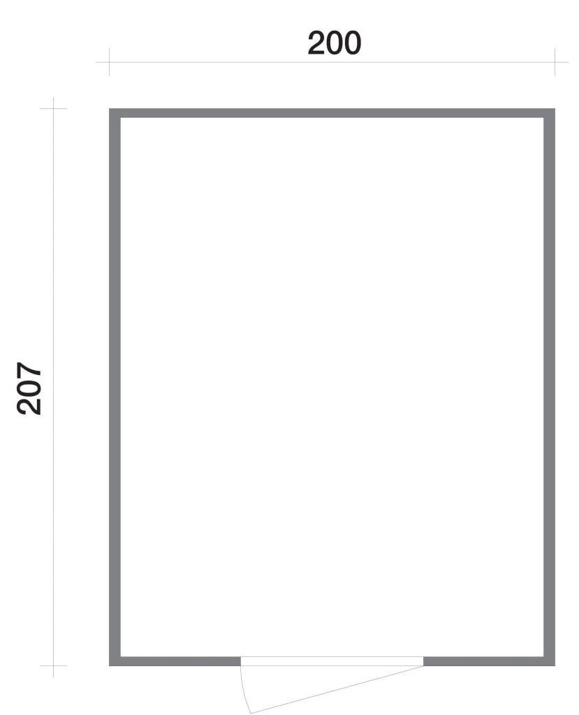 Casette Box da Giardino in Legno Porta Utensili 200x207x214 cm con Porta e Finestra Ecla Grigia