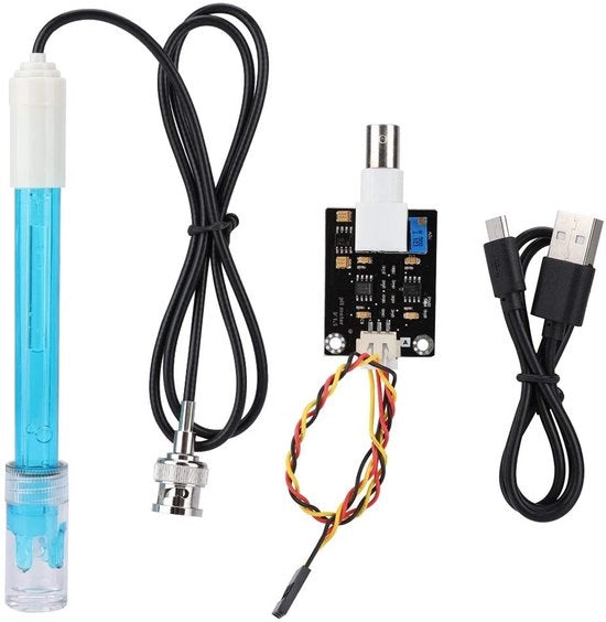 Modulo di misura pH sensibile al pH - 5V sensore di pH - Per misurazioni di pH precise - Formato compatto - Incluso connettore BNC - Ideale per laboratori -...