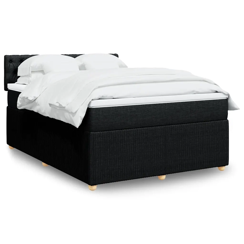 Giroletto a Molle con Materasso Nero 140x190 cm in Tessuto 3287460