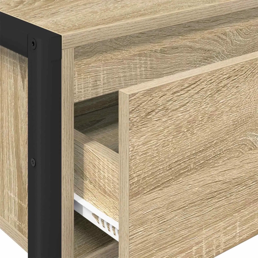 Tavolino con cassetto Sonoma 100 x 36 x 75 cm Legno multistrato 886697