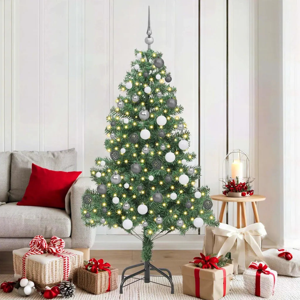 Albero di Natale con 300 LED con supporto Verde 180 cm PVC 3396379