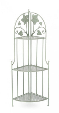 Scaffale Angolare 49x33x126 cm Harriet in Acciaio Salvia