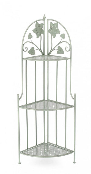 Scaffale Angolare 49x33x126 cm Harriet in Acciaio Salvia