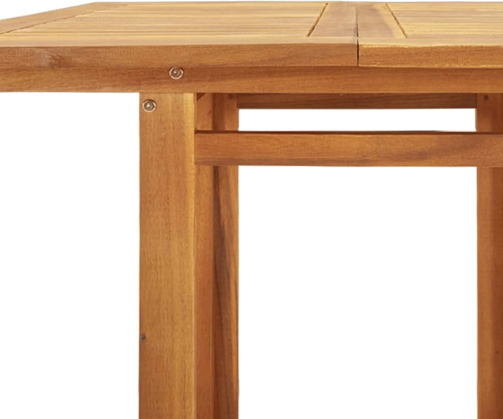 Tavolo alto da terrazza in legno massello di acacia 75 x 75 x 110 cm, tavolo da cucina, tavolo da ingresso, cucina mobili, tavolo consolle, bar cucina, tavolino ausiliario, mobile bar - SPU