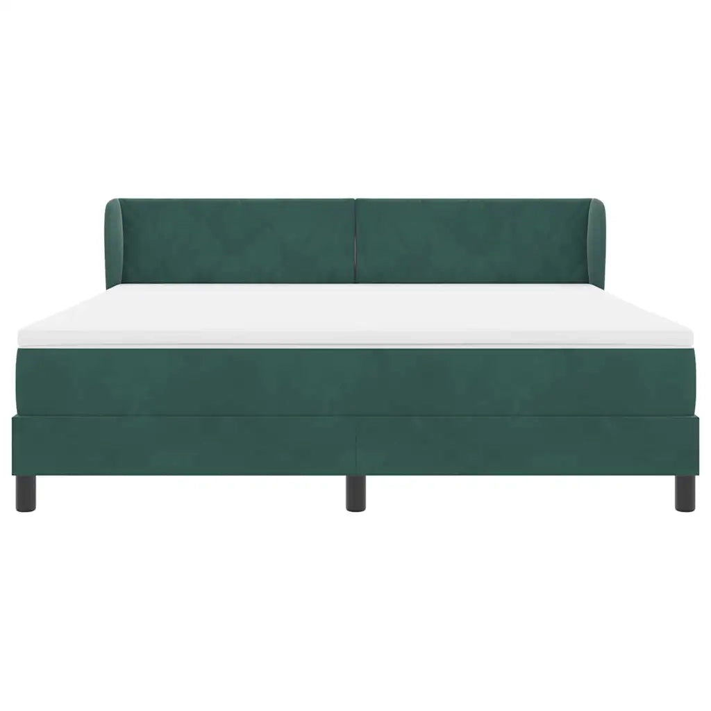 Letto a molle con testiera Verde scuro 180 x 200 cm Velluto 3340457