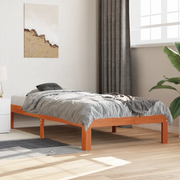 Letto senza Materasso Marrone Cera 90x190 cm in Legno di Pino 844164
