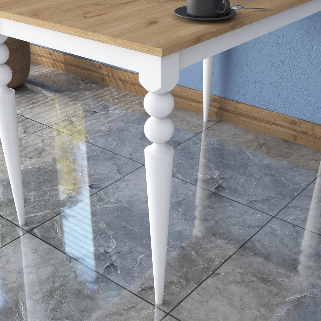 Cingoli, Tavolo Fisso 6 Posti, 120x70x74h cm Bianco