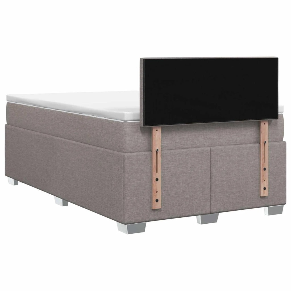 Letto con Box Spring, Materasso e LED Tortora 120 x 190 cm 3451900