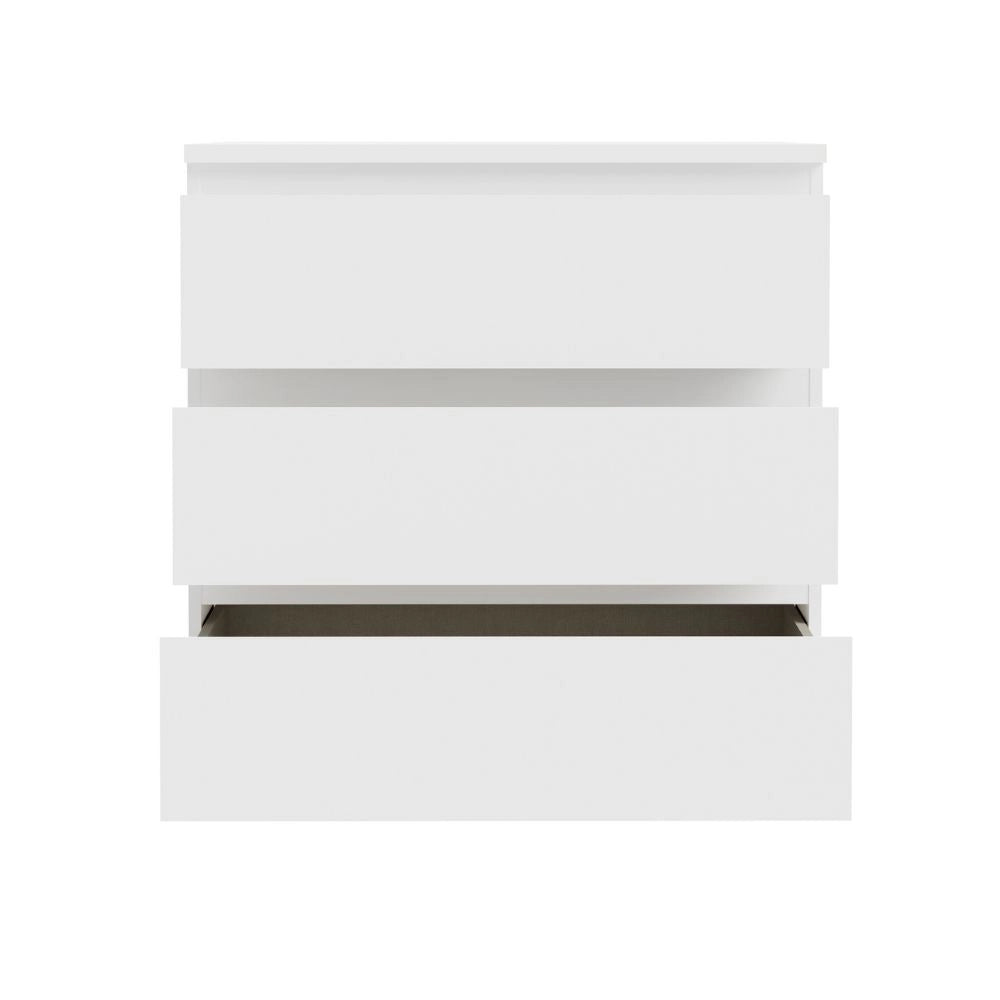 Cassettiera Morgan 3 cassetti bianco – 77.2x42.2x80H