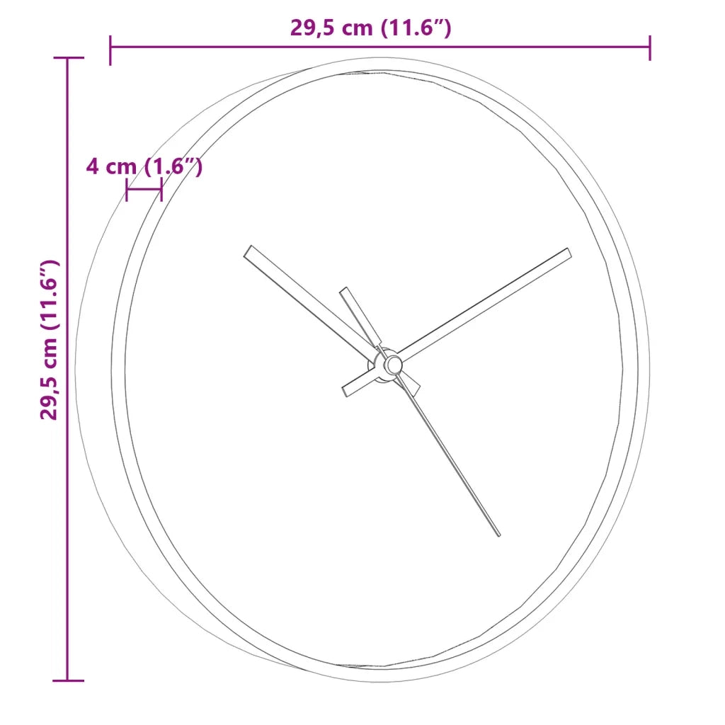 Orologio da Parete Oro e Bianco ?29,5 cm Polistirene e Vetro CFW9286160