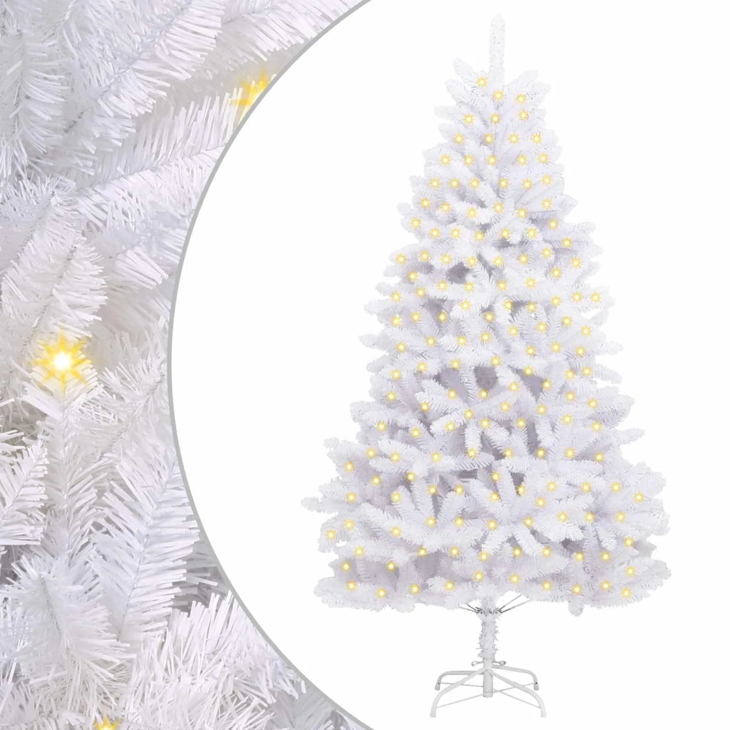 Albero di Natale artificiale Bianco 210 cm PVC e Metallo