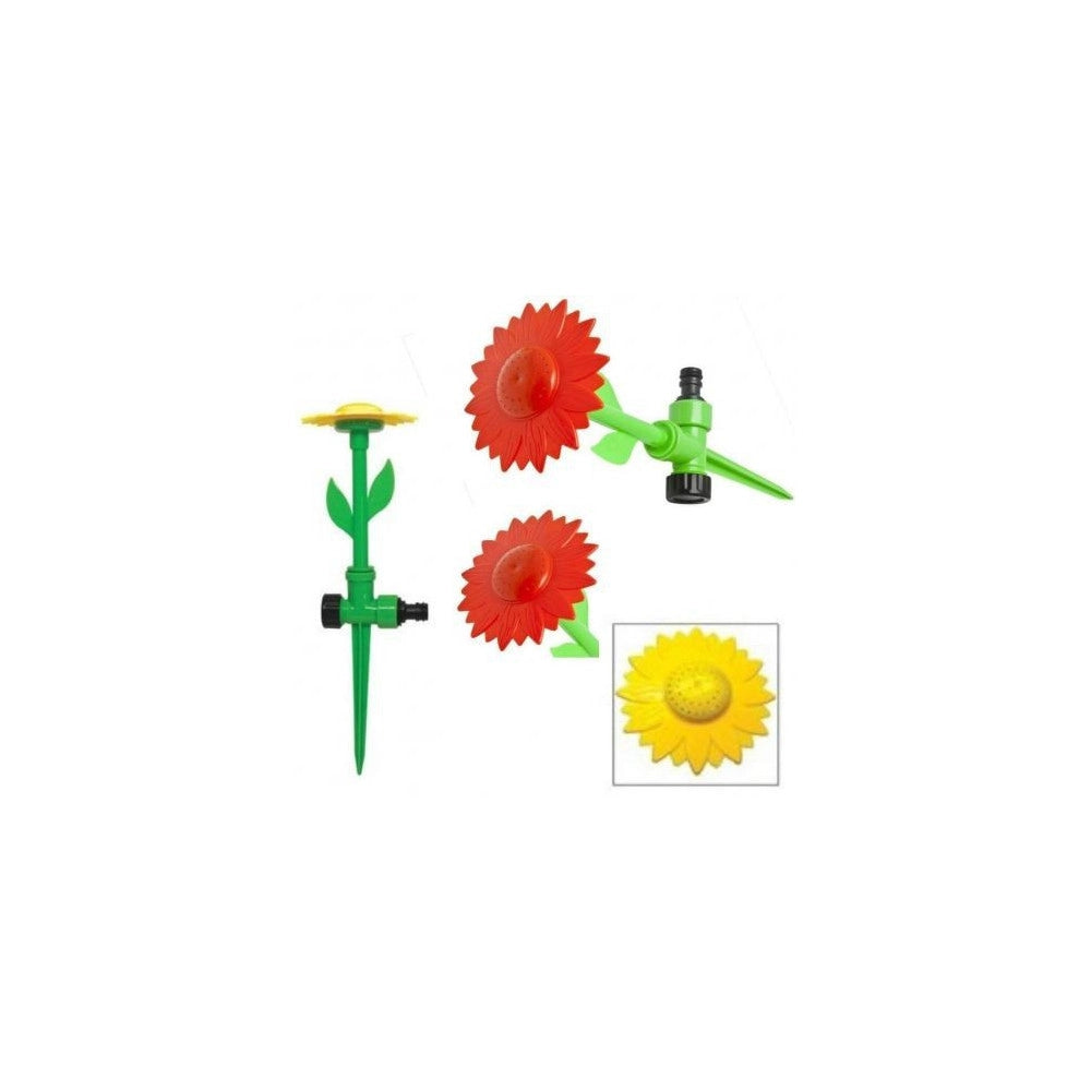 Trade Shop - Fiore Irrigatore Girasole Con Picchetto Per Annaffiare Piante Irrigazione Prato -