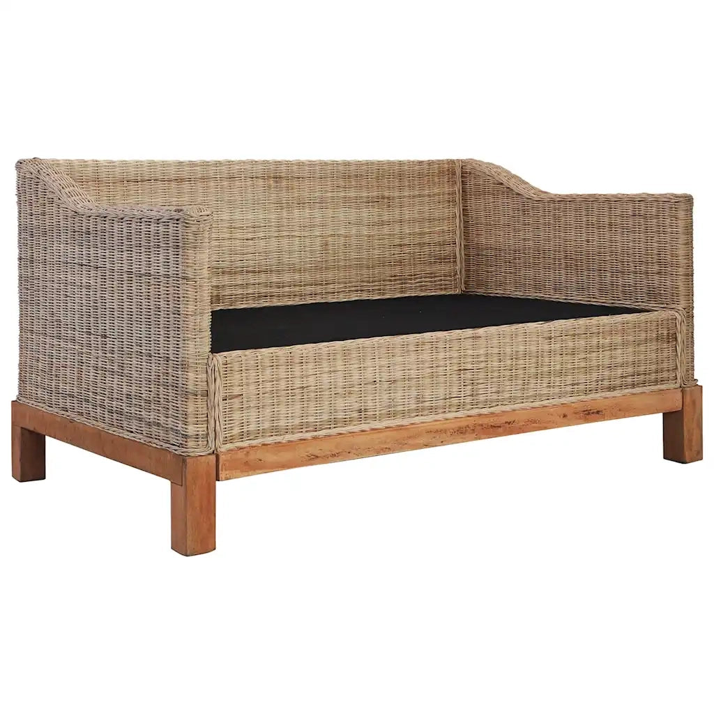 Set di Divani 2 pz con Cuscini in Rattan Naturale cod mxl 6260